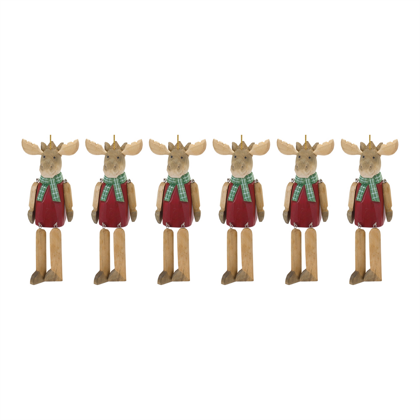 Dangle Moose Ornament (Set of 6) -Ship Only