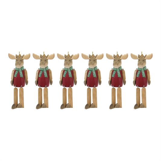 Dangle Moose Ornament (Set of 6) -Ship Only