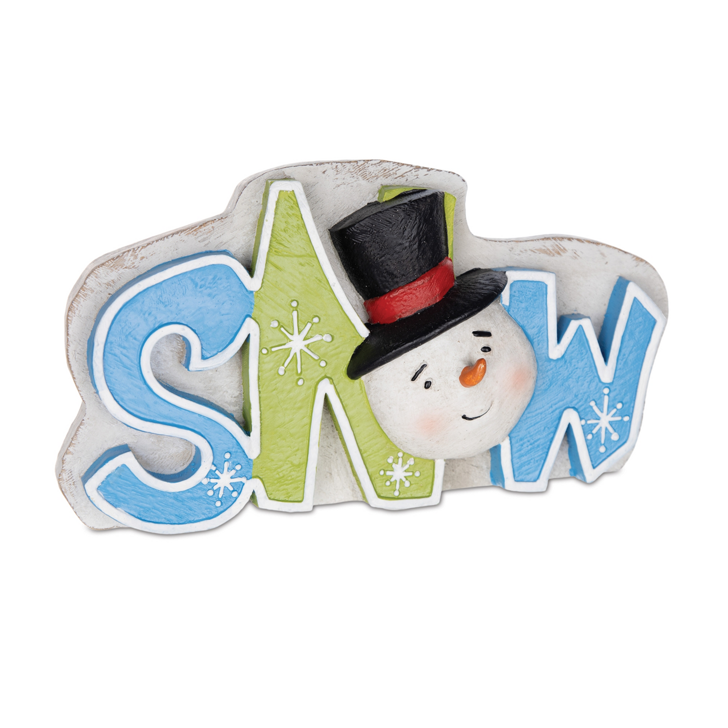 Snowman Noel Joy Snow Tabletop Sign (Set of 3) -Ship Only