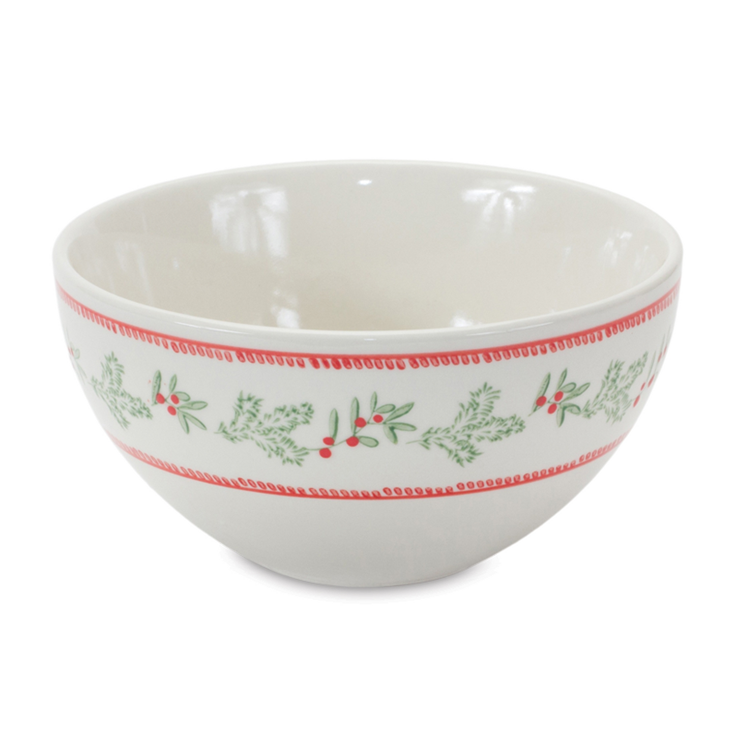 Stoneware Mistletoe Bowl (Set of 3) -Ship Only