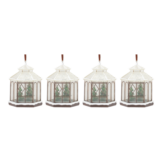 Winter Gazebo Ornament (Set of 4) -Ship Only
