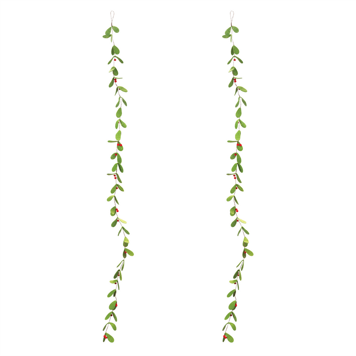 Mistletoe Garland (Set of 2) 6'L Polyester -Ship Only