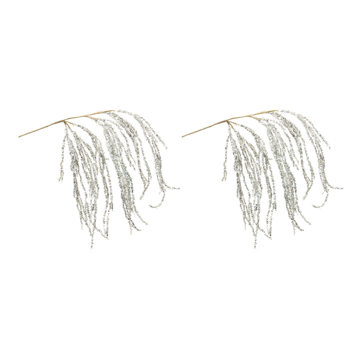 Hanging Tinsel Branch (Set of 2) -Ship Only