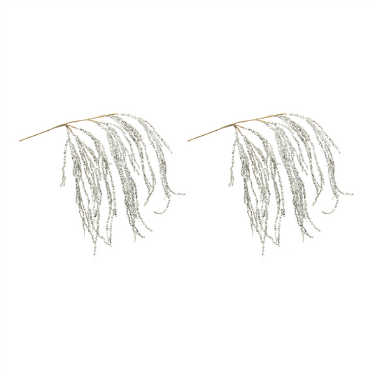 Hanging Tinsel Branch (Set of 2) -Ship Only