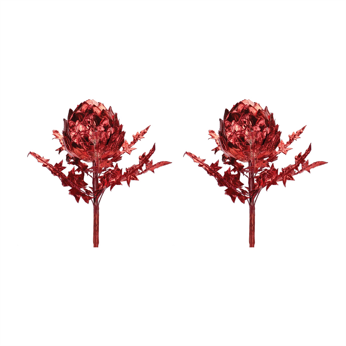 Metallic Artichoke Stem (Set of 2) -Ship Only