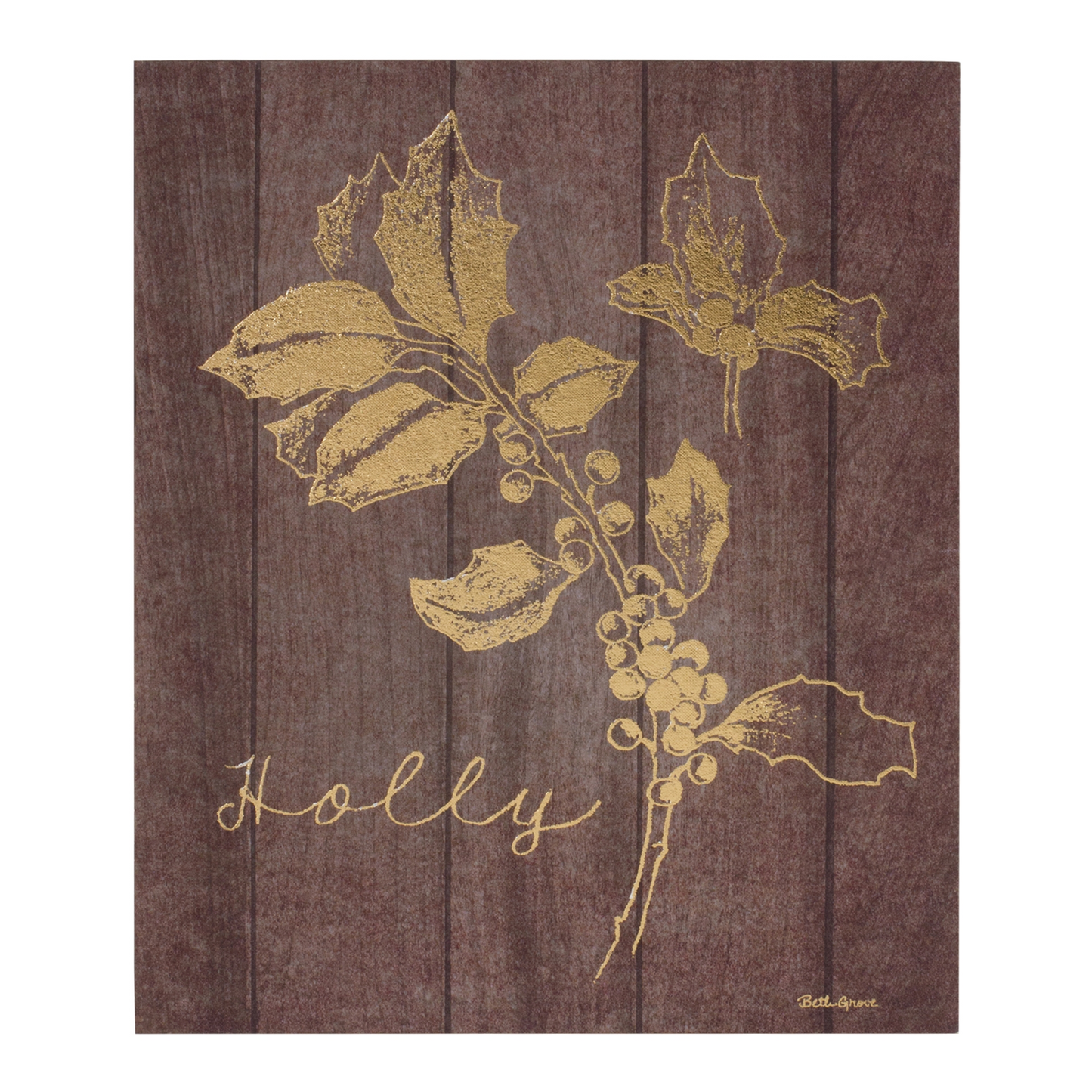 Laurel and Holly Plaque (Set of 2) -Ship Only