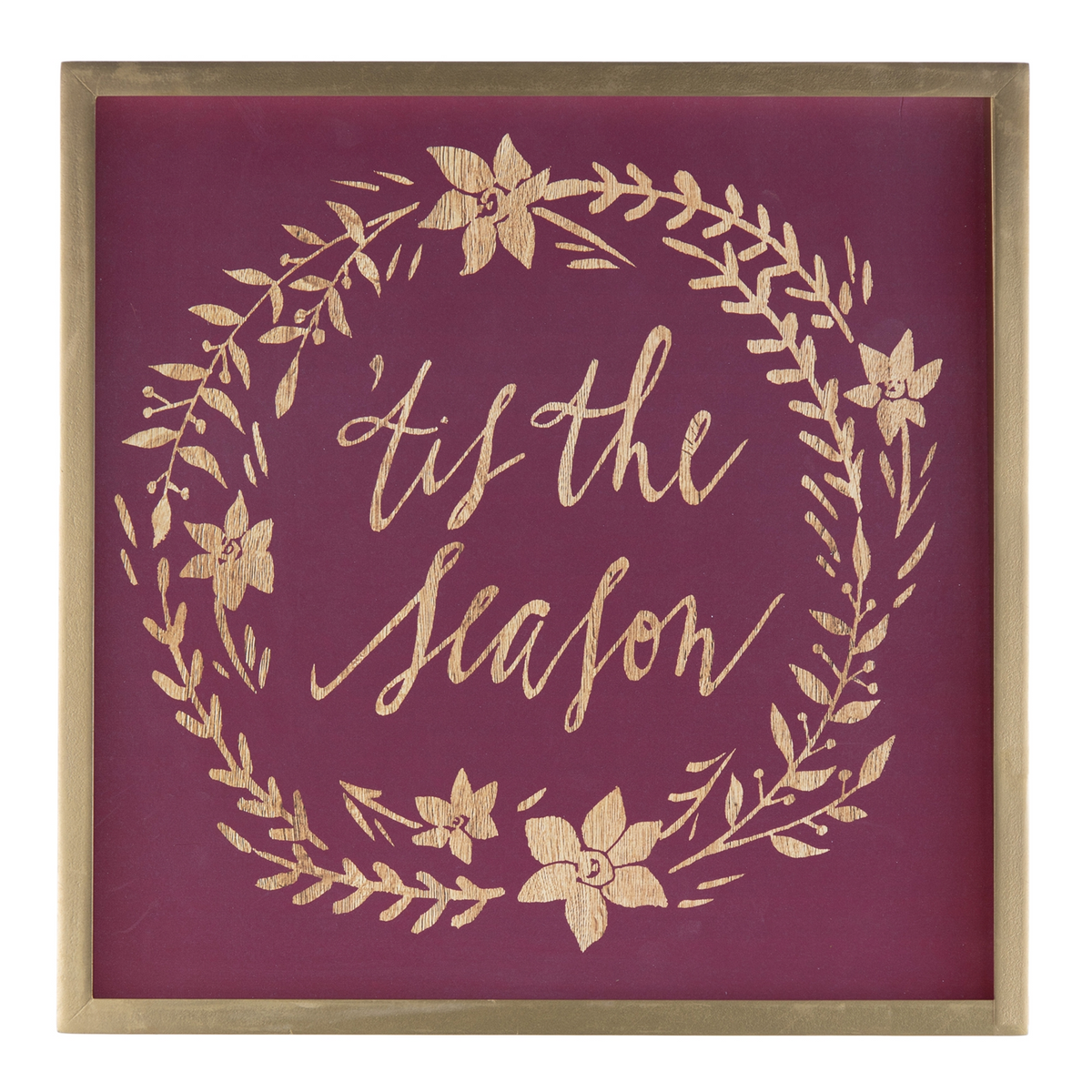 Framed Holiday Sentiment Sign (Set of 2) -Ship Only