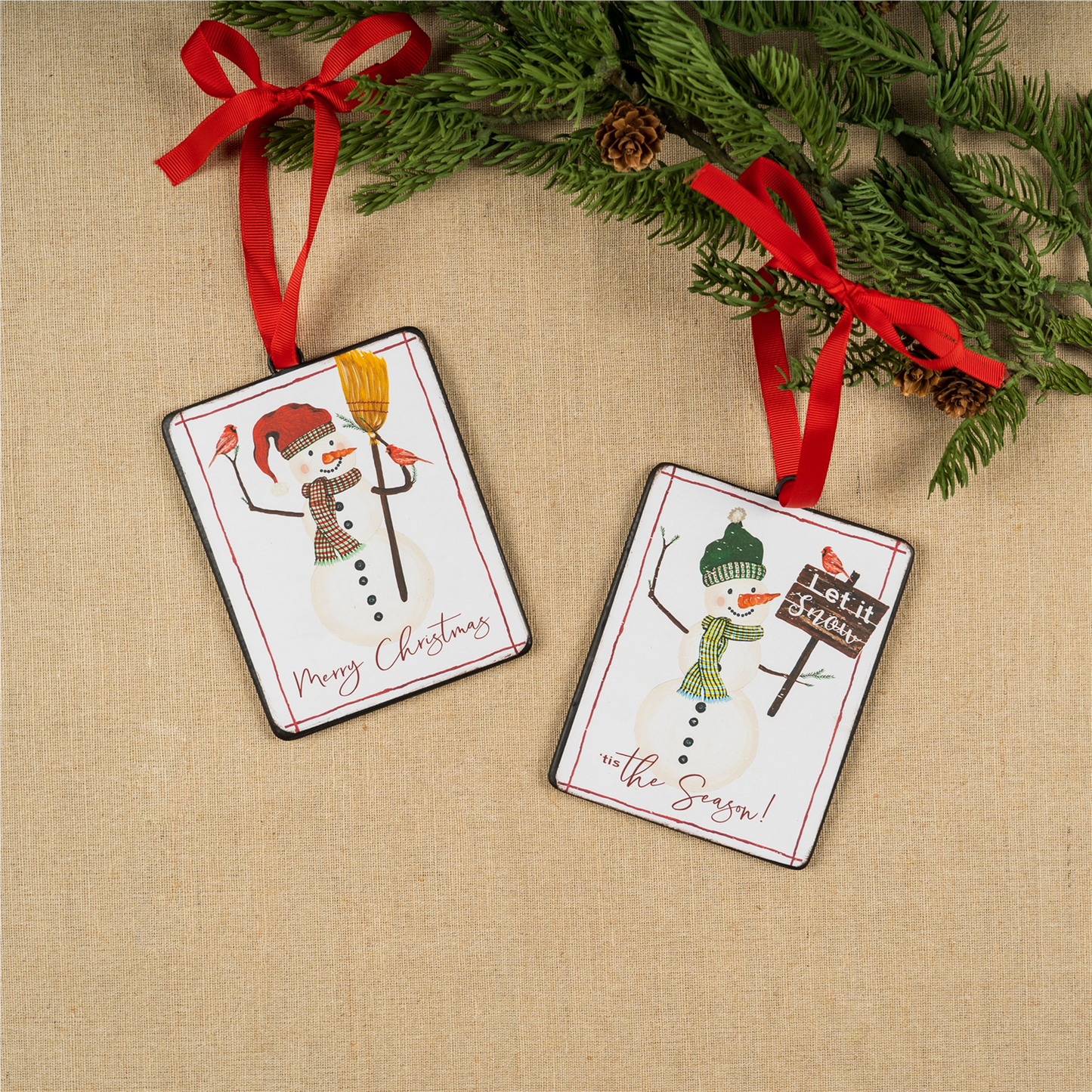 Snowman Sentiment Ornament (Set of 12) -Ship Only