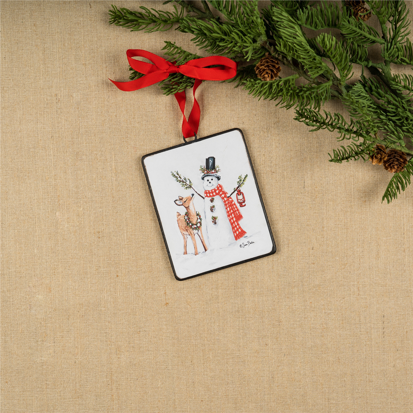 Snowman and Deer Ornament (Set of 12) -Ship Only