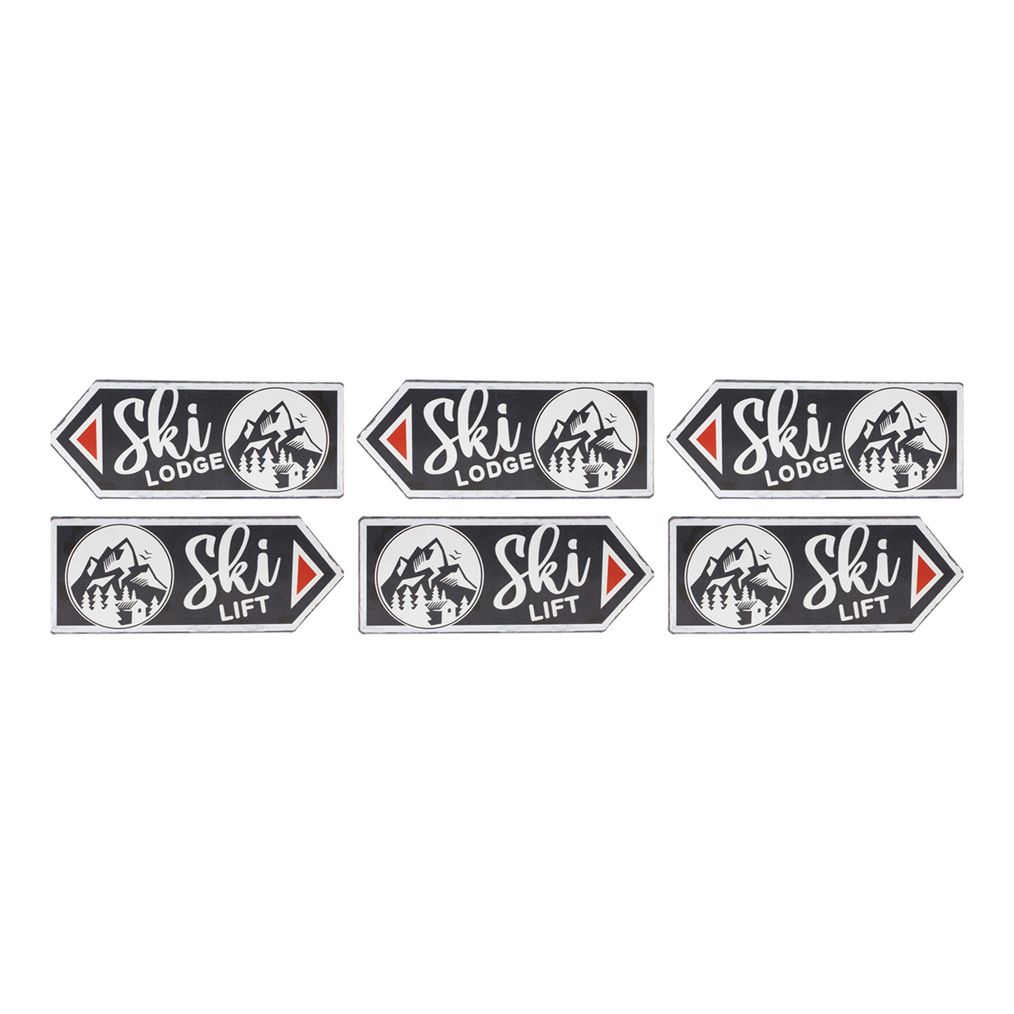 Ski Lift Lodge Sign (Set of 6) -Ship Only