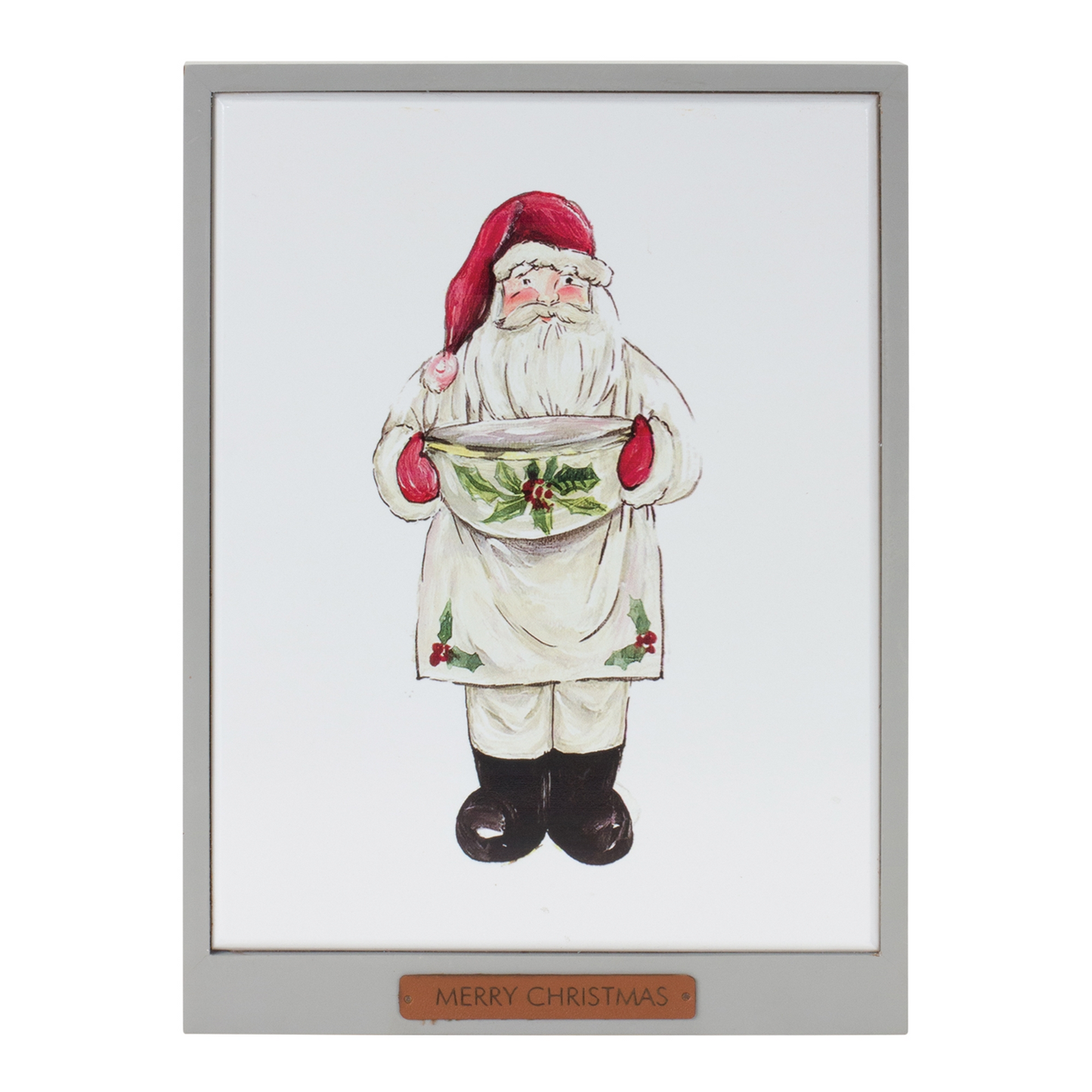 Framed Santa and Snowman Wall Art (Set of 2) -Ship Only