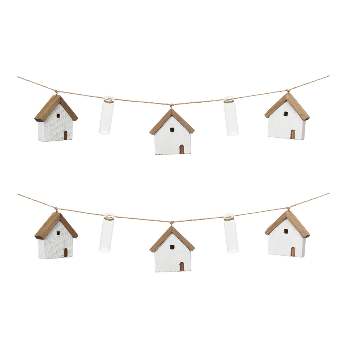 House and Tube Vase String Garland (Set of 2) -Ship Only