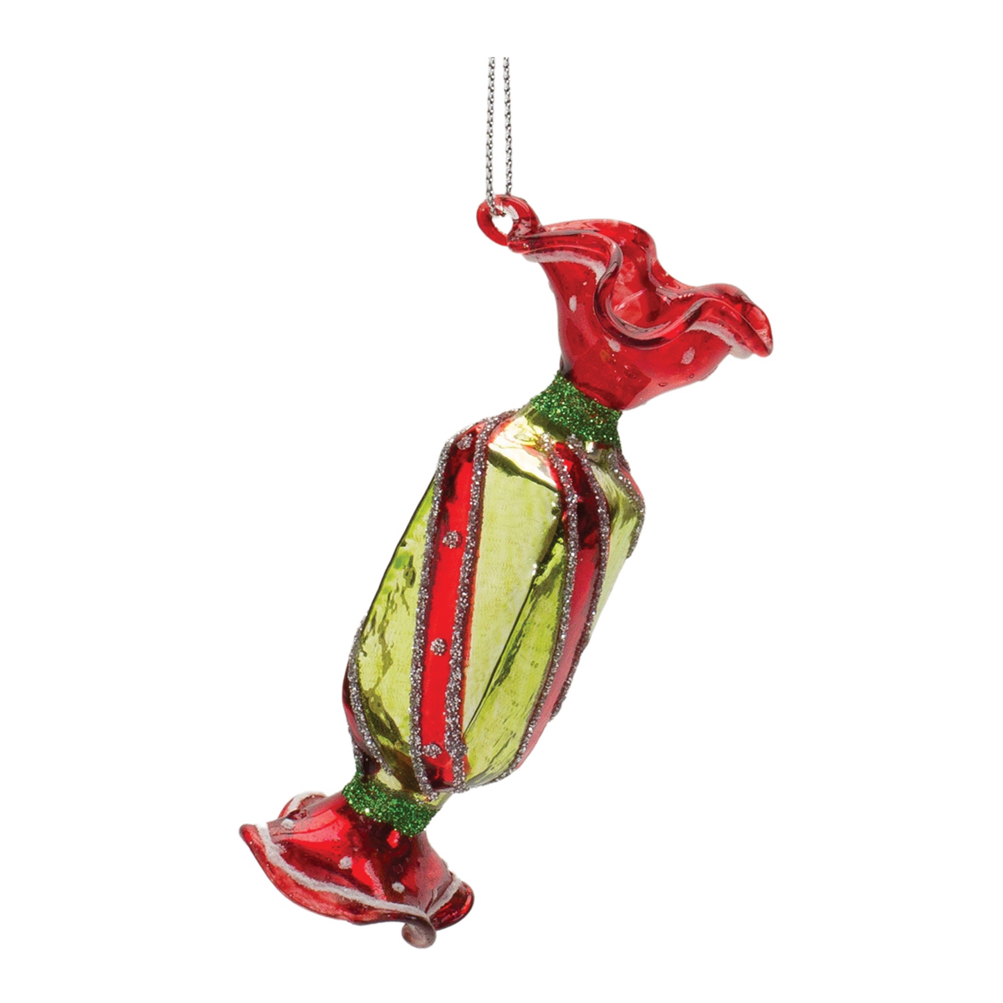 Candy Ornament (Set of 12) 3.25”H Glass -Ship Only
