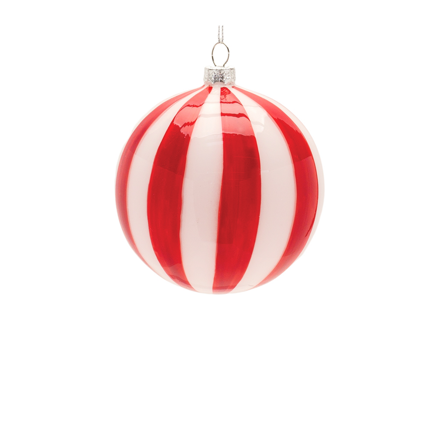 Striped Glass Ornament (Set of 6) -Ship Only