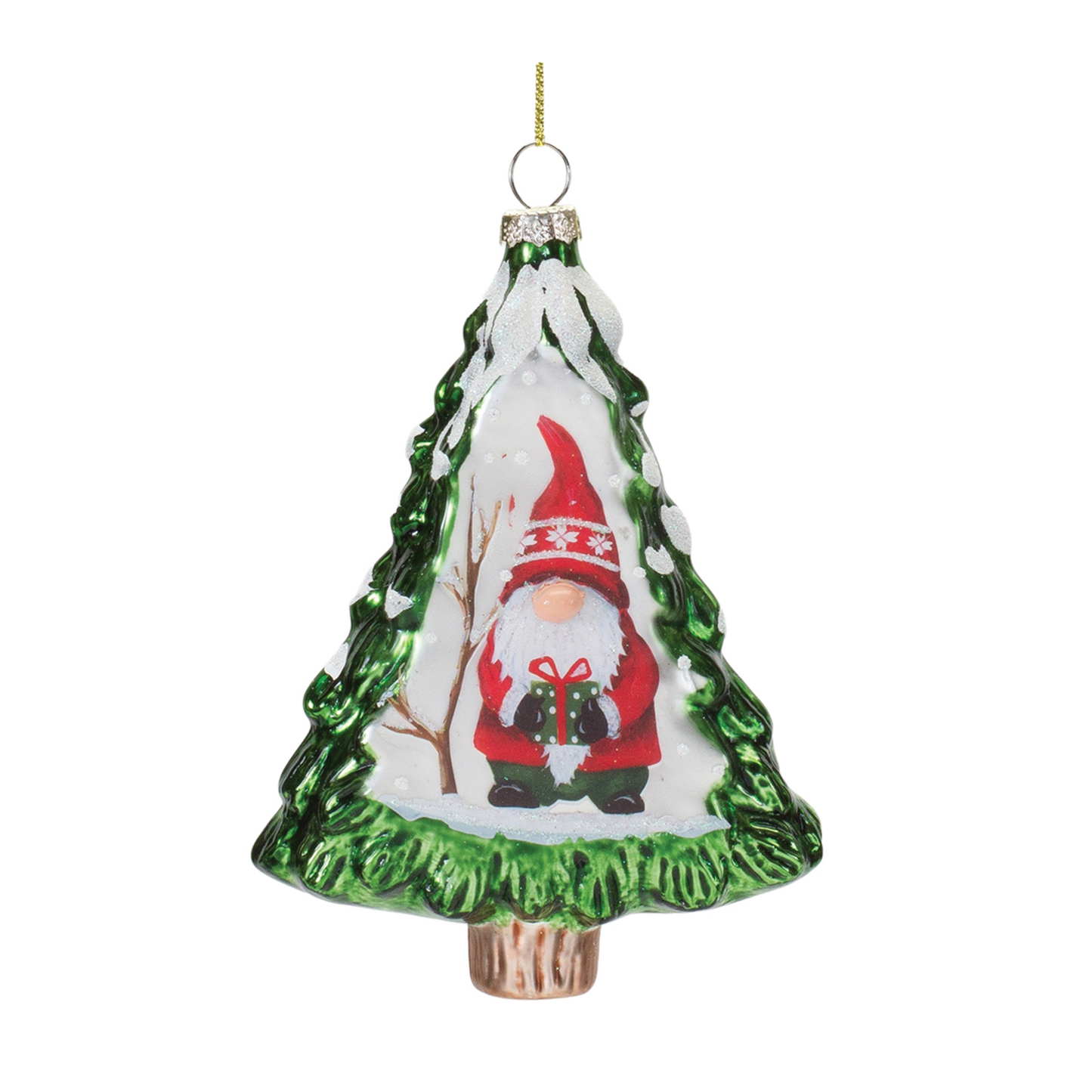 Gnome Pine Tree Ornament (Set of 12) -Ship Only