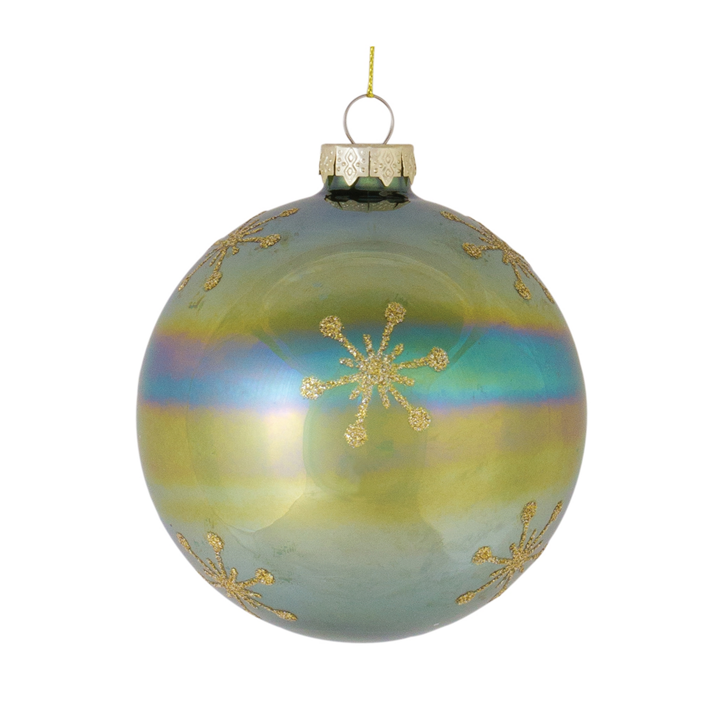 Irredescent Glass Snowflake Ornament (Set of 6) -Ship Only