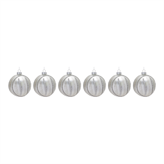 Jeweled Glass Ball Ornament (Set of 6) -Ship Only