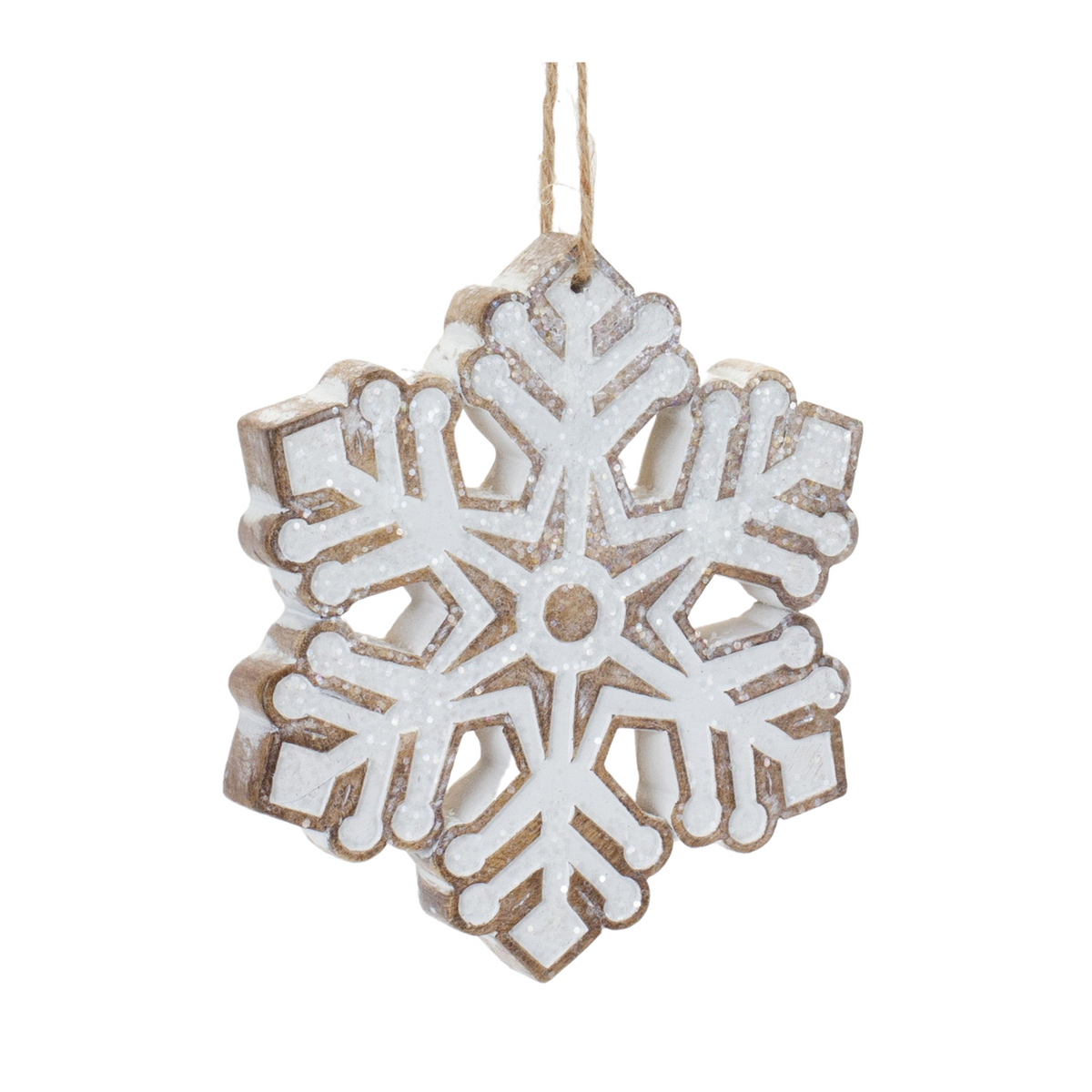 Glittered Snowflake Ornament (Set of 3) -Ship Only