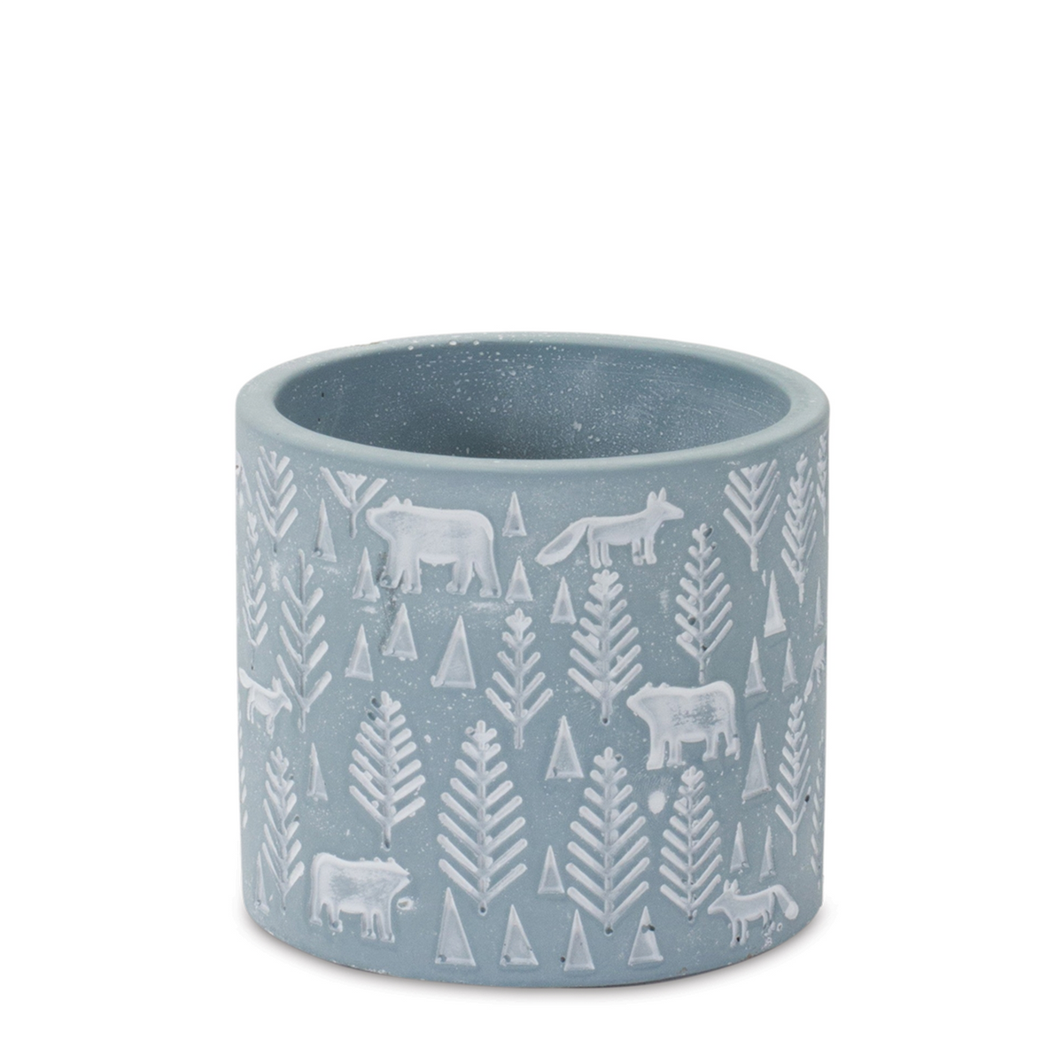 Woodland Winter Stone Planter (Set of 2) -Ship Only