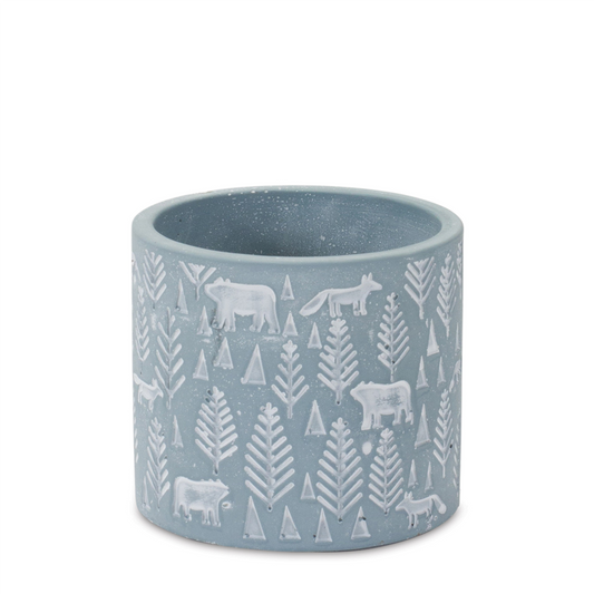 Woodland Winter Stone Planter (Set of 2) -Ship Only