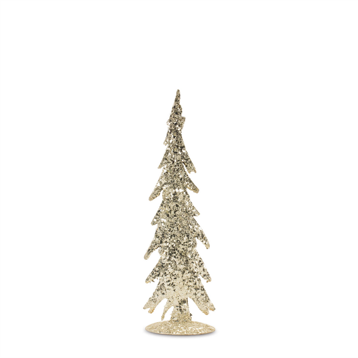 Gold Mosaic Glass Pine Tree (Set of 2) -Ship Only