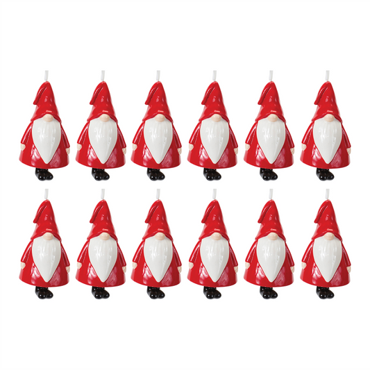 Ceramic Gnome Bell Ornament (Set of 12) -Ship Only