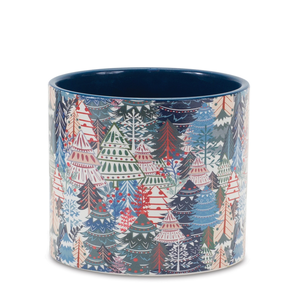 Berry and Pine Tree Holiday Planter (Set of 4) -Ship Only