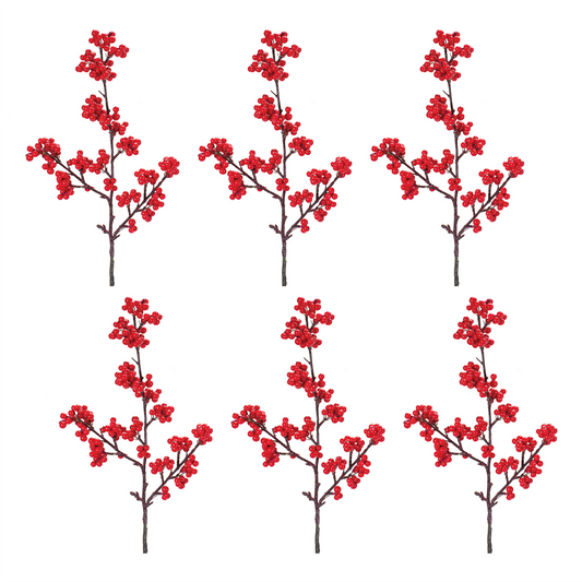 Berry Spray (Set of 6) 23”H Foam/Plastic -Ship Only
