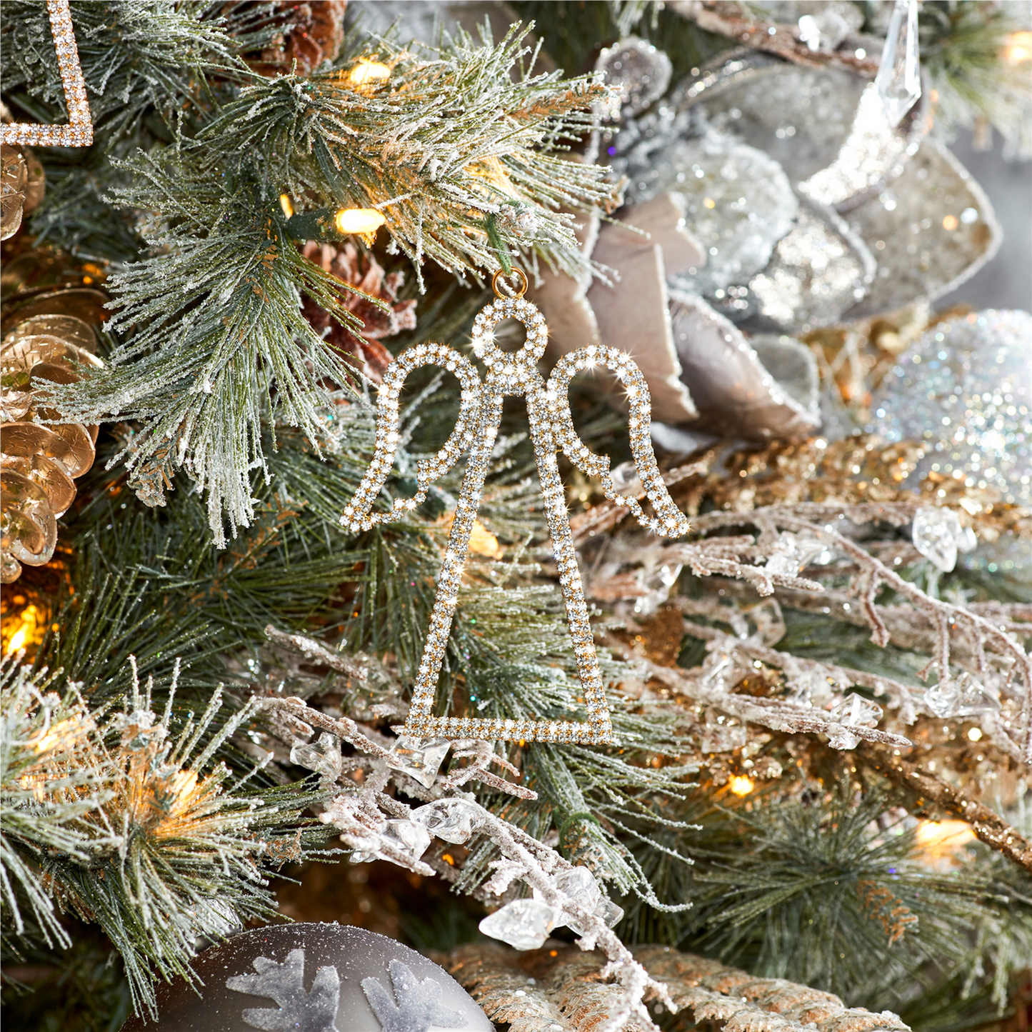 Jeweled Angel Outline Ornament (Set of 12) -Ship Only