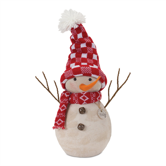 Snowman (Set of 2) 12.25"H, 15.25"H Foam/Fabric -Ship Only