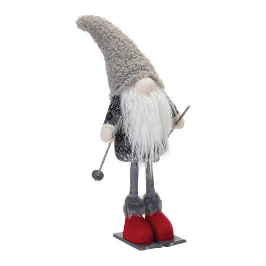 Plush Winter Gnome on Skis (Set of 2) -Ship Only