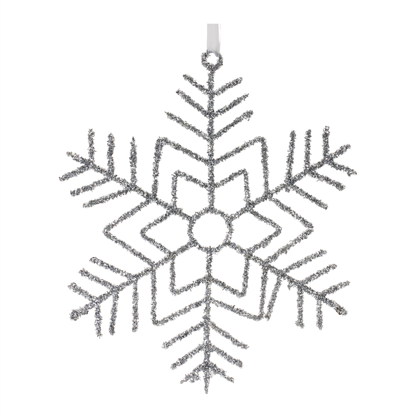 Glittered Wire Snowflake Ornament (Set of 12) -Ship Only