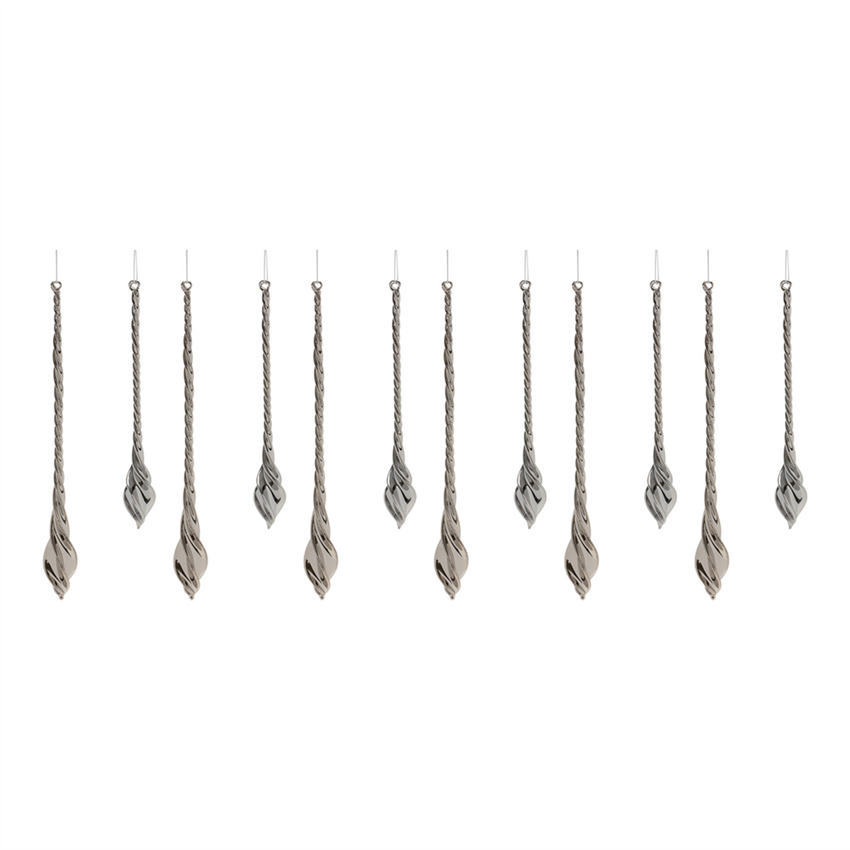 Swirl Glass Drop Ornament (Set of 12) -Ship Only