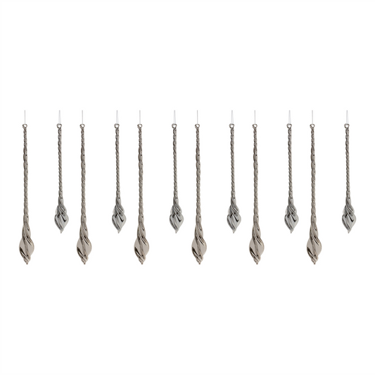 Swirl Glass Drop Ornament (Set of 12) -Ship Only