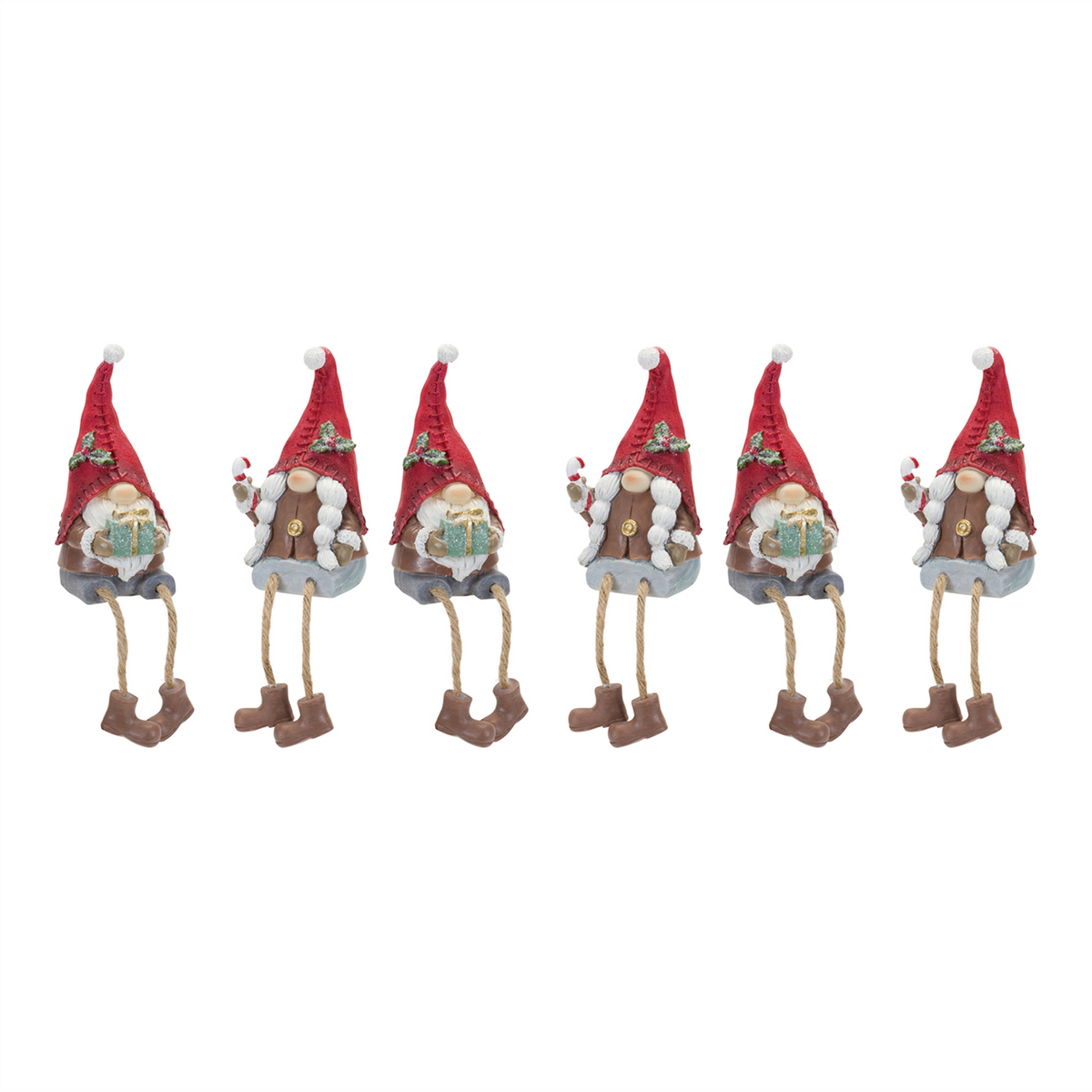 Winter Gnome Shelf Sitter (Set of 6) -Ship Only