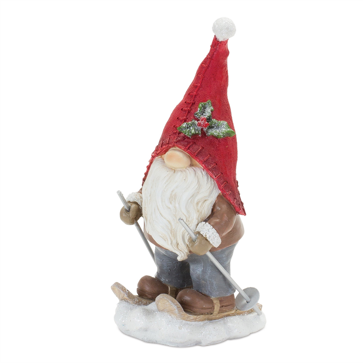 Winter Gnome on Skis Figurine (Set of 4) -Ship Only
