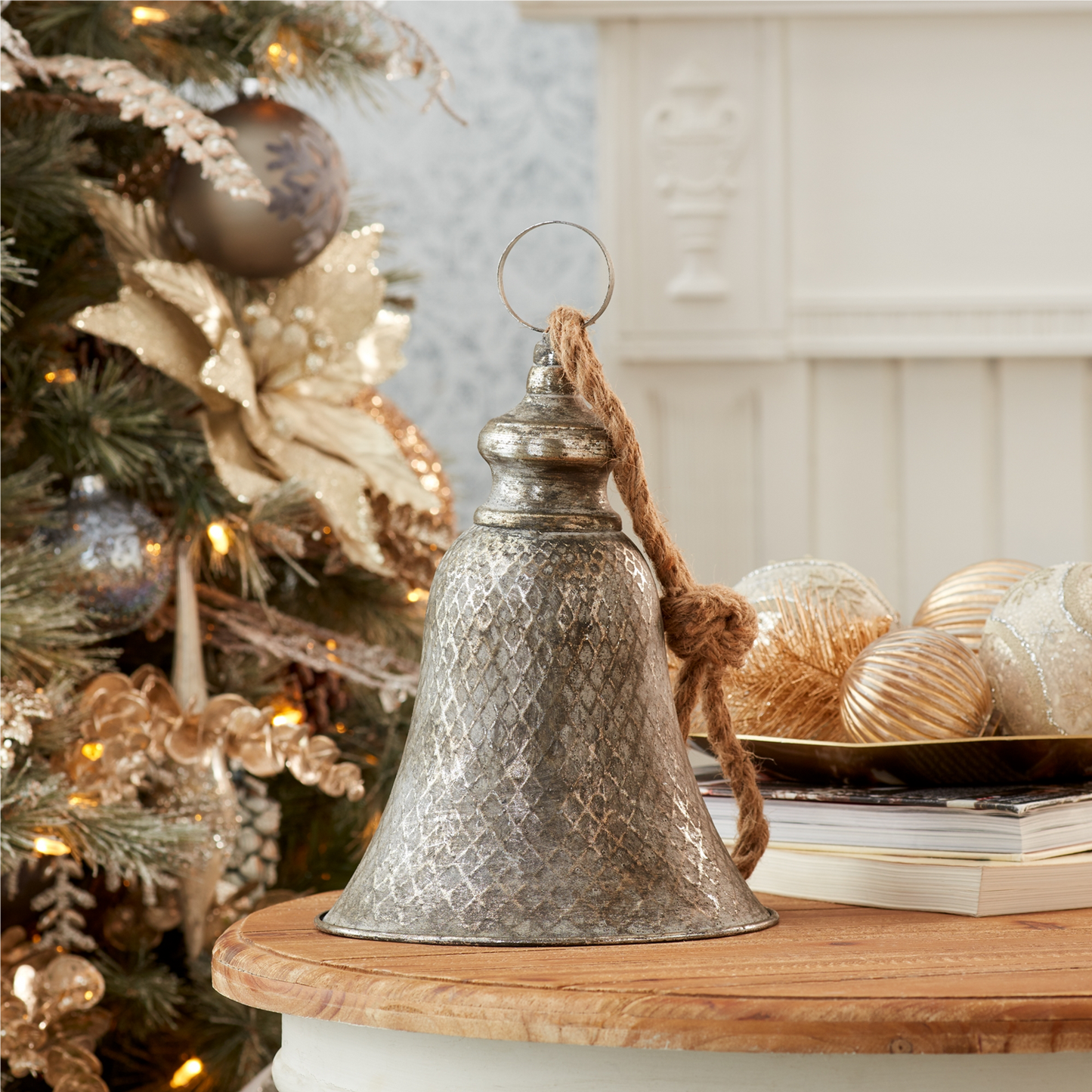 Rustic Metal Bell Ornament (Set of 2) -Ship Only