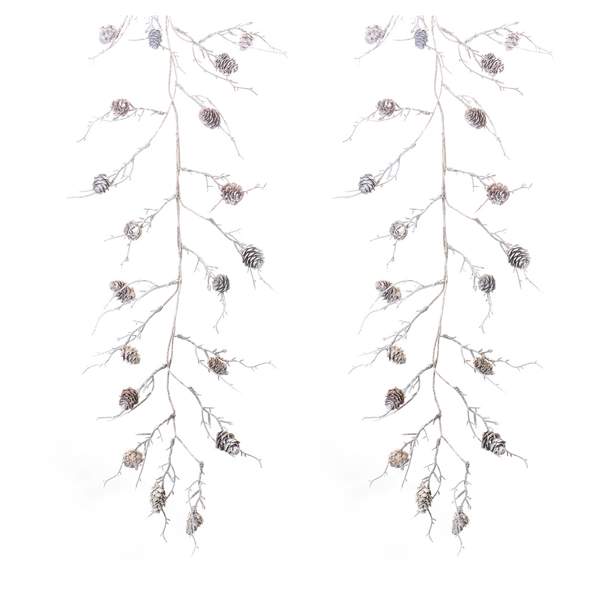Pine Cone Garland (Set of 2) 5.5'L Plastic/Cone -Ship Only