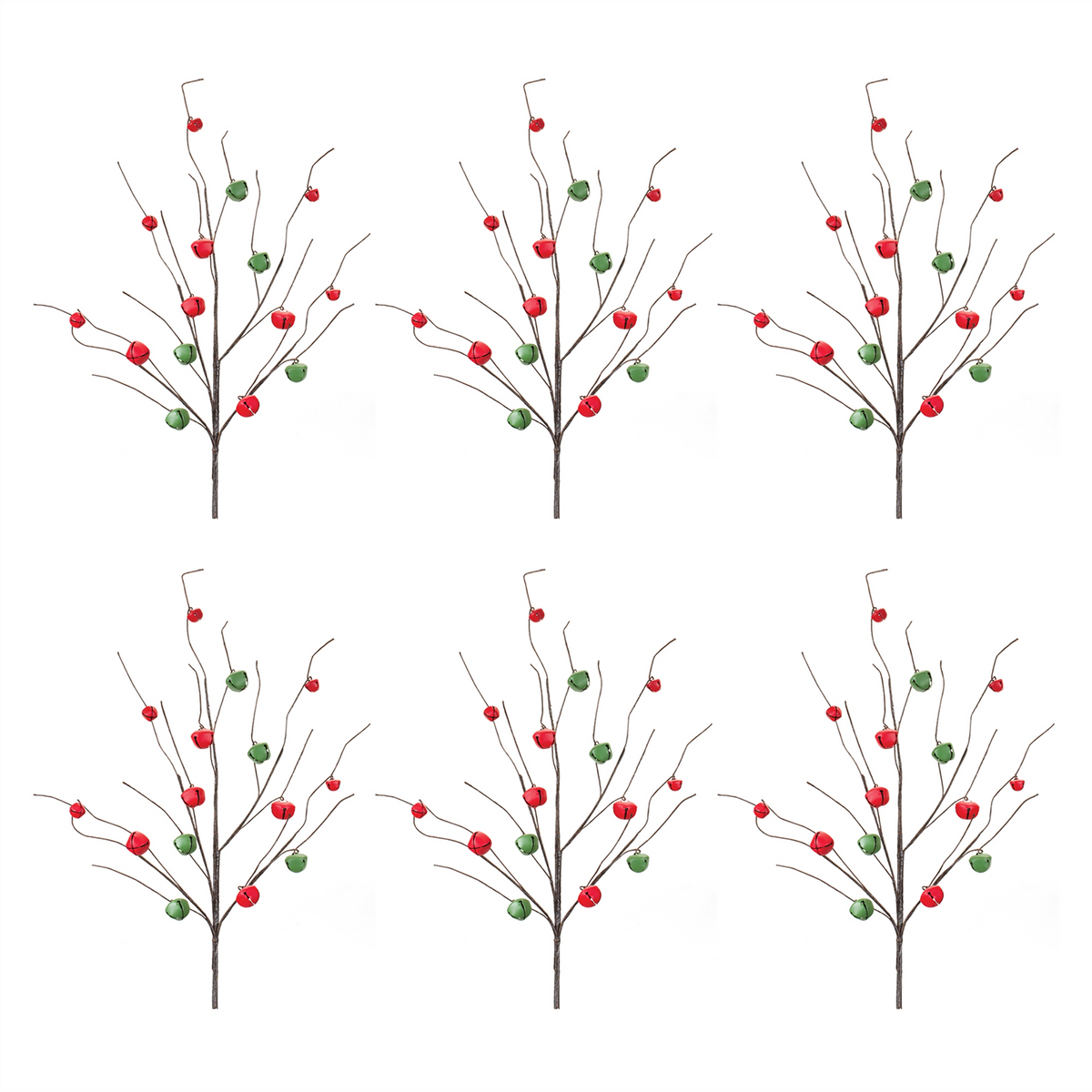Sleigh Bell Twig Branch (Set of 6) -Ship Only
