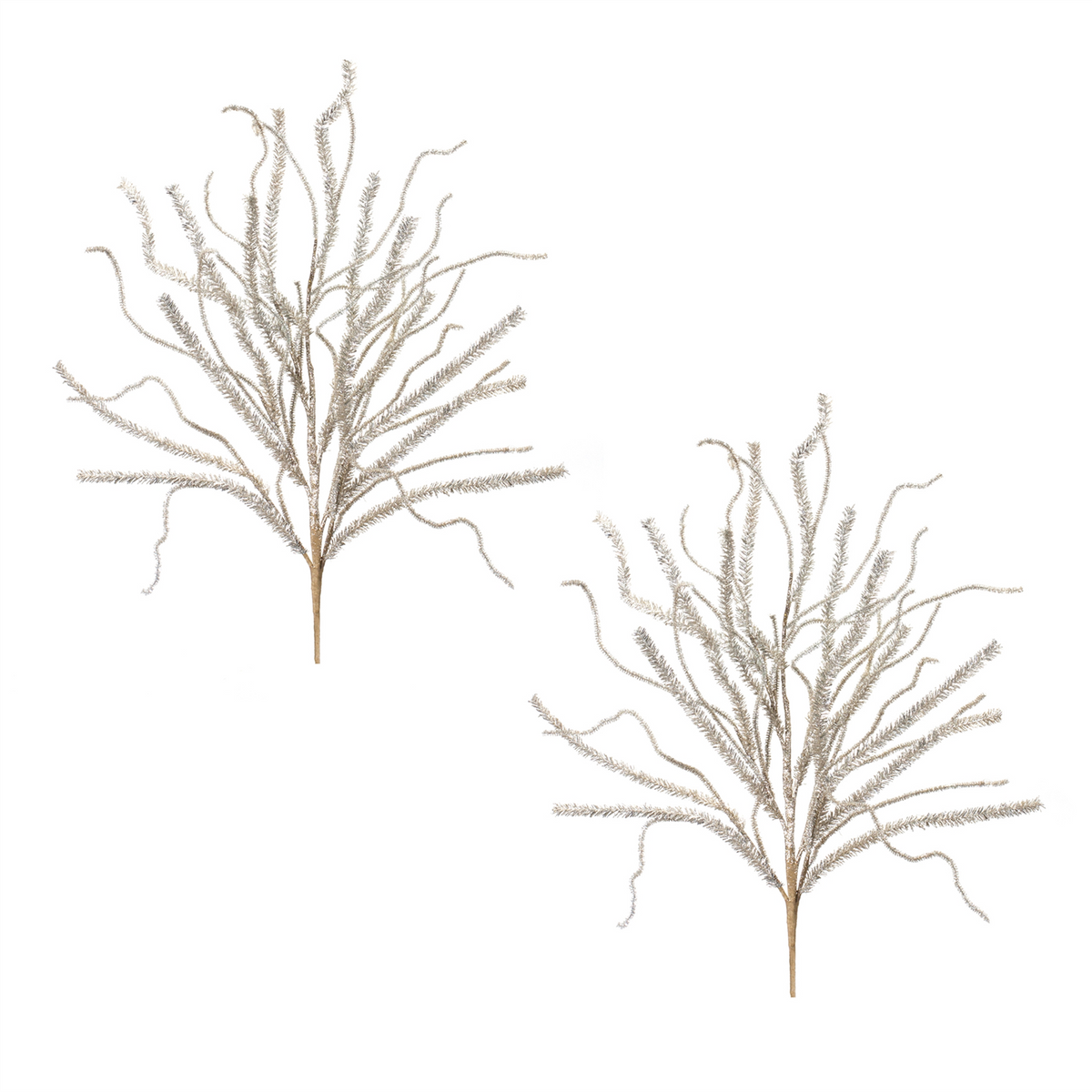 Glittered Pine Tinsel Branch (Set of 2) -Ship Only