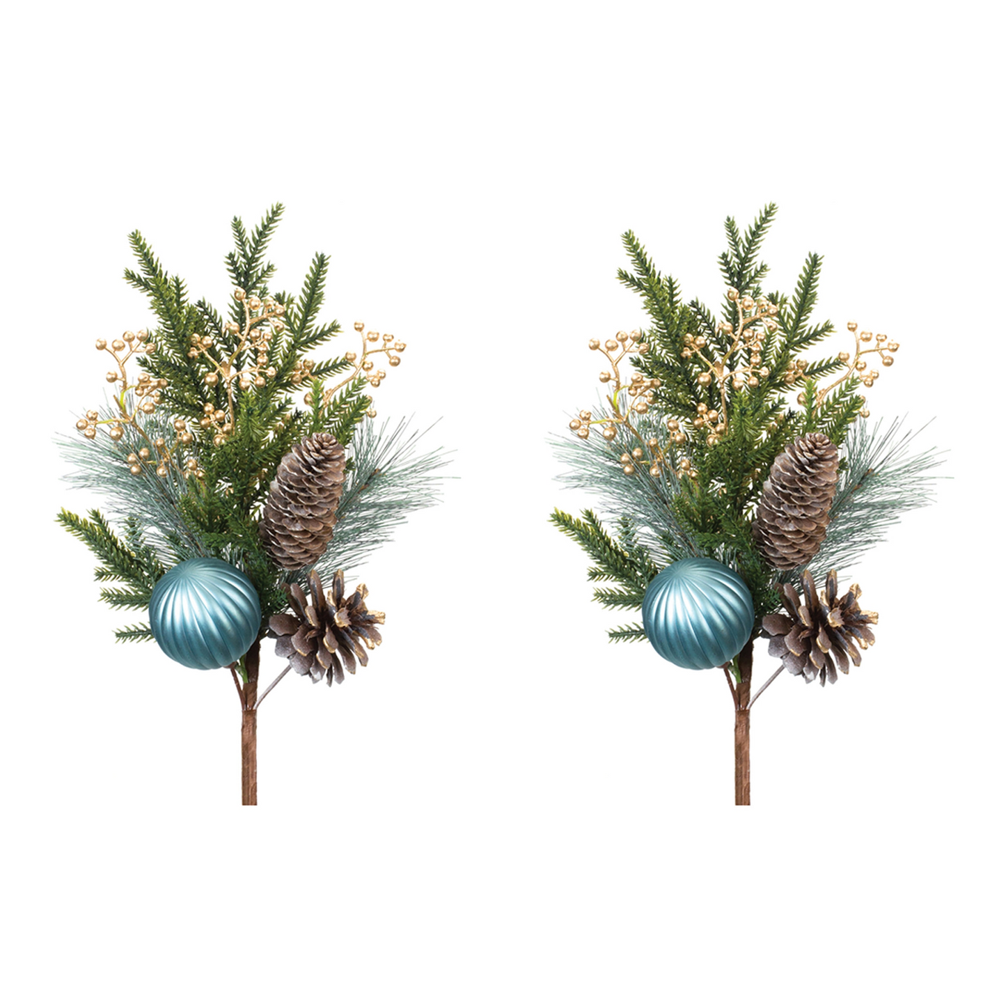 Pine Spray w/Ornament (Set of 2) -Ship Only