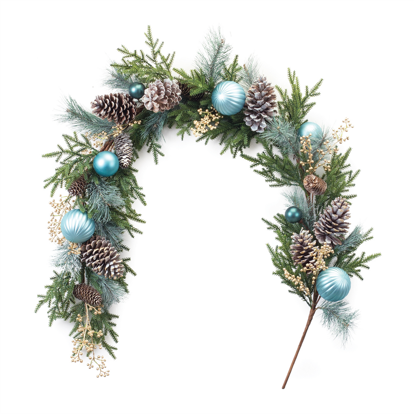 Decorated Holiday Pine Garland 6'L -Ship Only