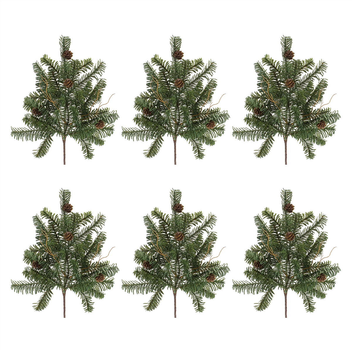 Pine Stem (Set of 6) 17”H Plastic -Ship Only