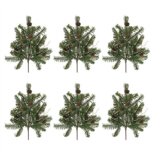 Pine Stem (Set of 6) 17”H Plastic -Ship Only