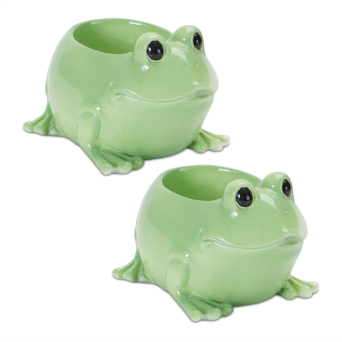 Frog Planter (Set of 2) 5"L x 3.5"H Resin -Ship Only