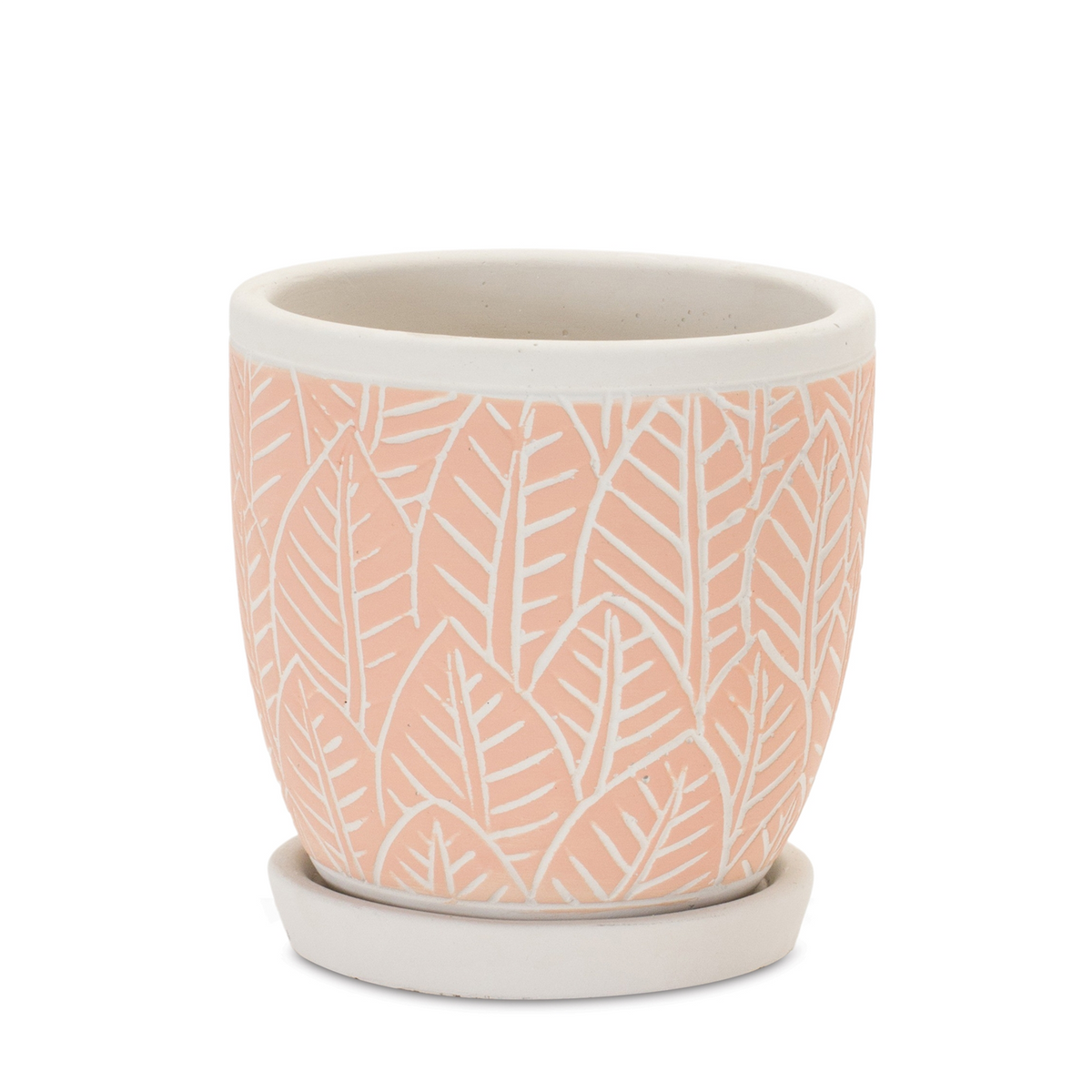 Stone Planter with Plate (Set of 2) -Ship Only