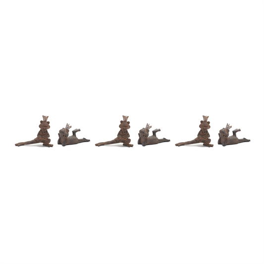 Royal Frog (Set of 6) 3.25"H, 4.75"H Resin