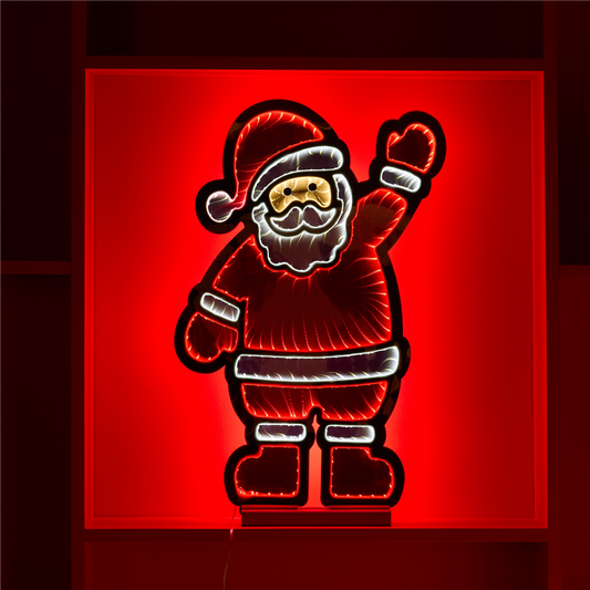 Waving Santa Ekko Light Display 22.5"H -Ship Only