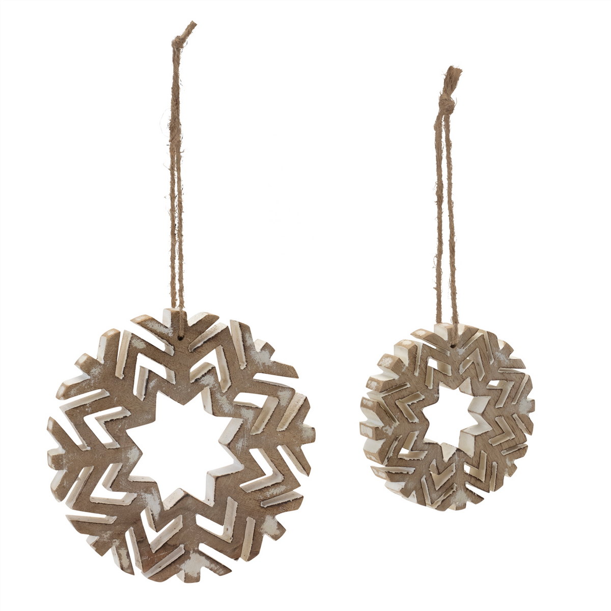Cut-Out Wood Snowflake Ornament (Set of 12) -Ship Only