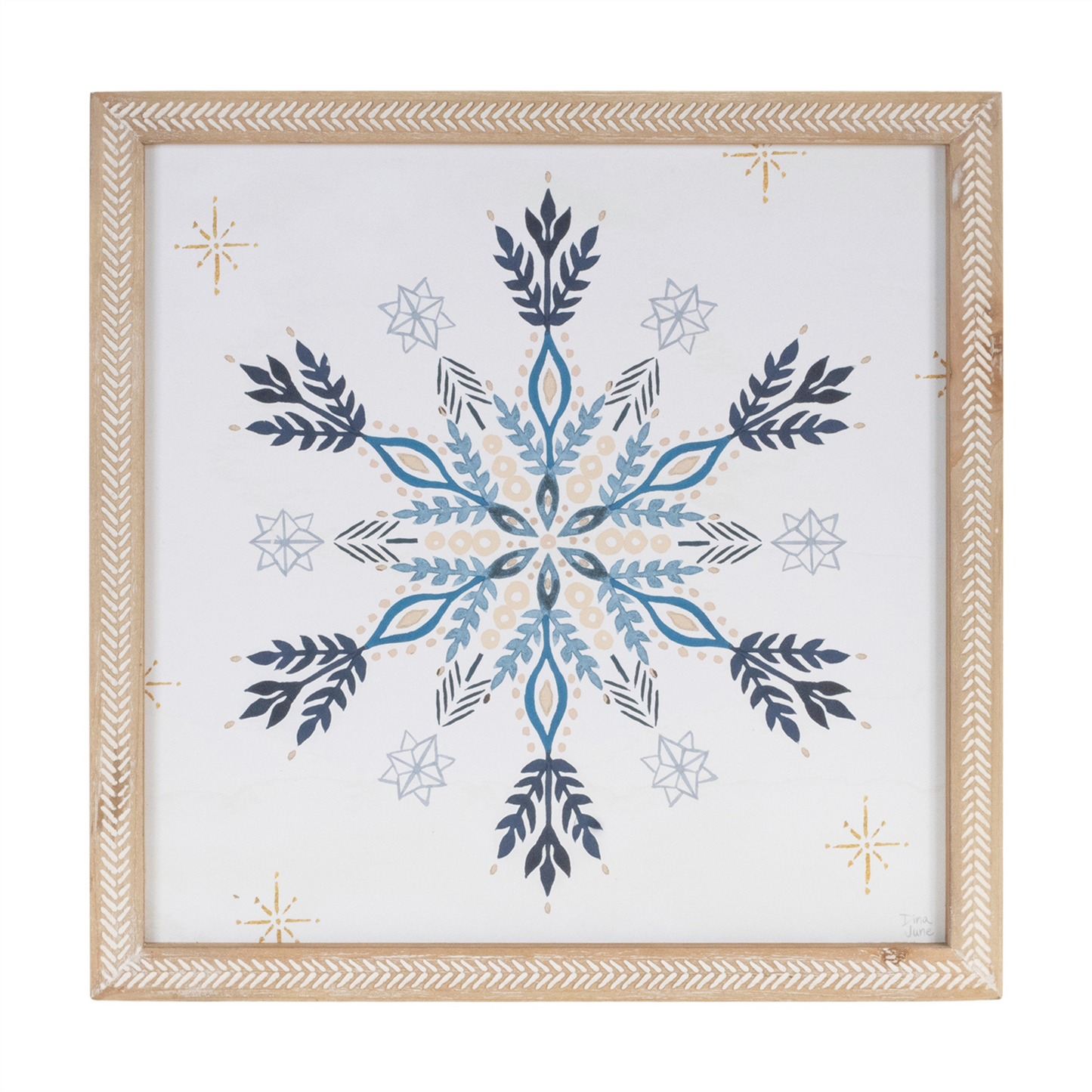 Framed Holiday Snowflake Print (Set of 2) -Ship Only